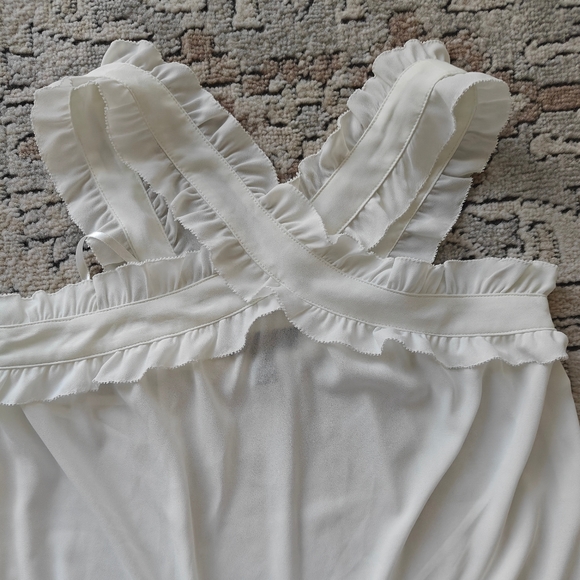 JCrew X Halter Flowy White Blouse - Picture 2 of 3